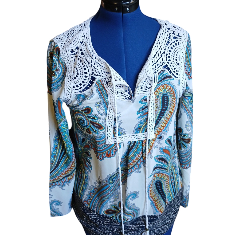 Bohemian Paisley Lace Blouse